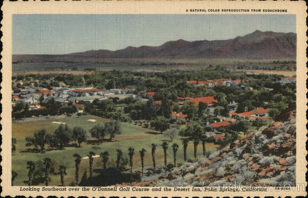 Looking Southeast Over the O'Donnell Golf Course and the Desert Inn Palm Springs California