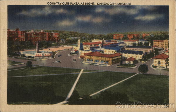 Country Club Plaza at Night Kansas City Missouri