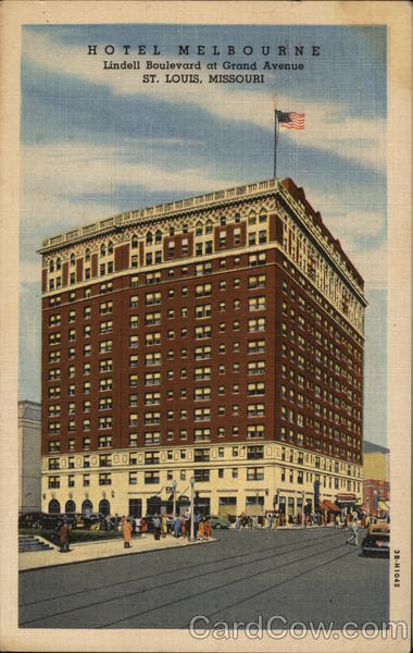 Hotel Melbourne, Lindell Boulevard at Grand Avenue St. Louis Missouri