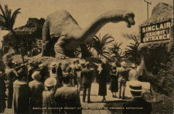 Sinclair Dinosaur Exhibit - Century of Progress Exposition Postcard