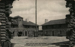 Replica of Fort Dearborn Postcard
