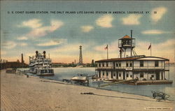 U.S. Coast Guard Station - Only Inland Life-Saving Station in America Postcard