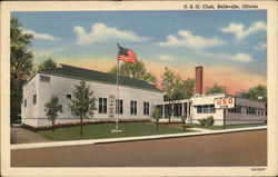 U.S.O. Club Postcard