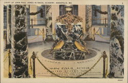 Crypt of John Paul Jones in Naval Academy Postcard