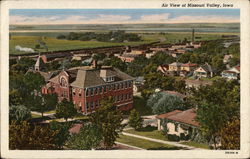 Air View of Town Missouri Valley, IA Postcard Postcard Postcard