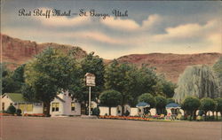 Red Bluff Motel Postcard