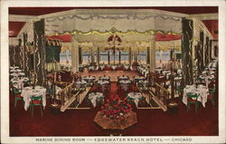 Marine Dining Room at the Edgewater Beach Hotel Postcard