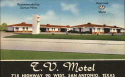 T.V. Motel San Antonio, TX Postcard Postcard Postcard