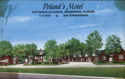 Poland's Motel Springfield, IL Postcard Postcard Postcard