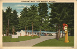 Wahlstrom's Motor Court Postcard
