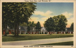 Moss Oaks Lodge - "Come Tarry Here and Welcome Be" Perry, GA Postcard Postcard Postcard