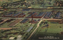 Aerial View of Works, General Electric Company Postcard