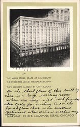 Marshall Field & Company - Main Store at Randolph Chicago, IL Postcard Postcard Postcard