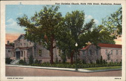 First Christian Church Manhattan, KS Postcard Postcard Postcard