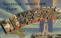 Greetings from Broken Bow Postcard