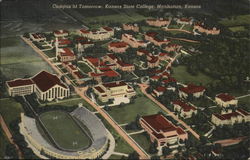 Kansas State College - Campus of Tomorrow Manhattan, KS Postcard Postcard Postcard