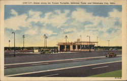 ONC-117--Scene alon the Turner Turnpike, between Tulsa and Oklahoma City, Okla. ONC-117--Scene alon the Turner Turnpike, between Tulsa and Oklahoma City, Okla.