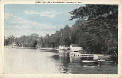 Scene on Lake McCrossen Waupaca, WI Postcard Postcard Postcard