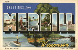 Greetings from Merrill Postcard