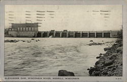 Alexander Dam, Wisconsin River Postcard