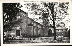 Catholic Church New London, WI Postcard Postcard Postcard