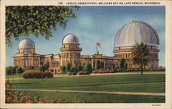 Yerkes Observatory, on Lake Geneva Williams Bay, WI Postcard Postcard Postcard