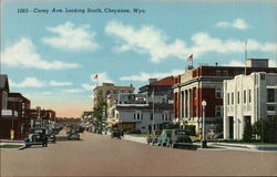Carey Ave. Looking South Cheyenne, WY Postcard Postcard Postcard