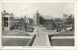 View From Parapet of Old Fort Postcard