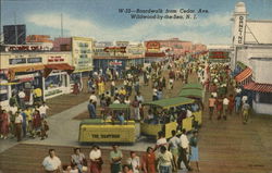 Boardwalk from Cedar Avenue Wildwood-by-the-Sea, NJ Postcard Postcard Postcard