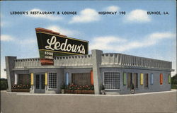Ledoux's Restaurant & Lounge, Highway 190 Postcard