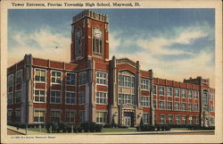 Proviso Township High School - Tower Entrance Maywood, IL Postcard Postcard Postcard