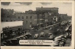 Scene on Lincoln Way La Porte, IN Postcard Postcard Postcard