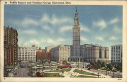 Public Square and Terminal Group Cleveland, OH Postcard Postcard Postcard