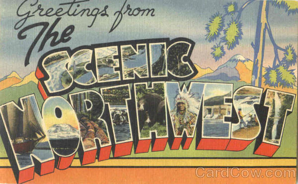 Greetings From The Scenic Northwest Large Letter