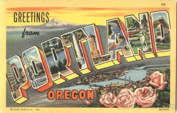 Greetings From Portland Oregon Large Letter Greetings From Portland Oregon Large Letter