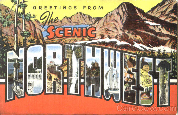 Greetings From The Scenic Northwest Large Letter
