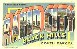 Greetings From Rapid City Black Hills, SD Postcard Postcard