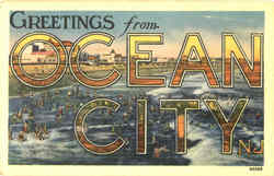 Greetings From Ocean City New Jersey Postcard Postcard