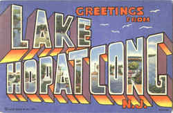 Greetings From Lake Hopatcong New Jersey Postcard Postcard