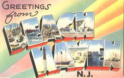 Greetings From Beach Haven Postcard