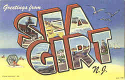 Greetings From Sea Girt New Jersey Postcard Postcard