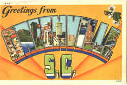 Greetings From Greenville Postcard