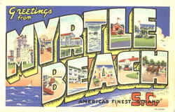 Greetings From Myrtle Beach Postcard