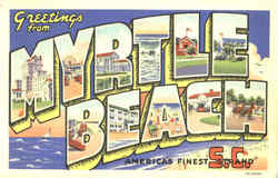 Greetings From Myrtle Beach Postcard