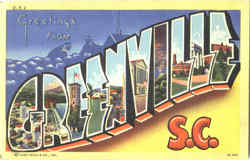 Greetings From Greenville South Carolina Postcard Postcard