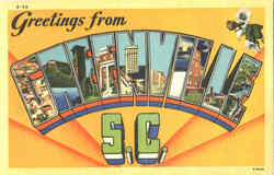Greetings From Greenville South Carolina Postcard Postcard