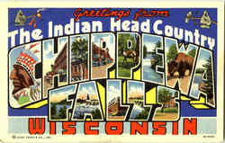 Greetings From Chippewa Falls Postcard