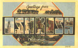 Greetings From Oshkosh Postcard