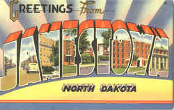 Greetings From Jamestown North Dakota Postcard Postcard
