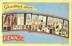 Greetings From Philadelphia Postcard